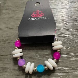 Paparazzi Vibrant Pink, Purple, and Blue Beaded Bracelet